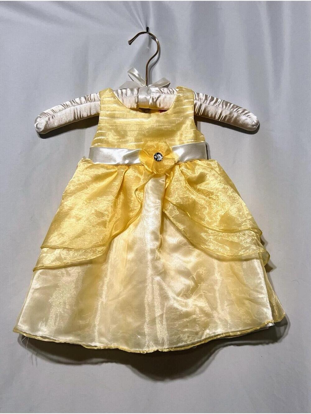 Nannette Yellow Sleeveless Baby Dress, Size 12 Months Full Skirt